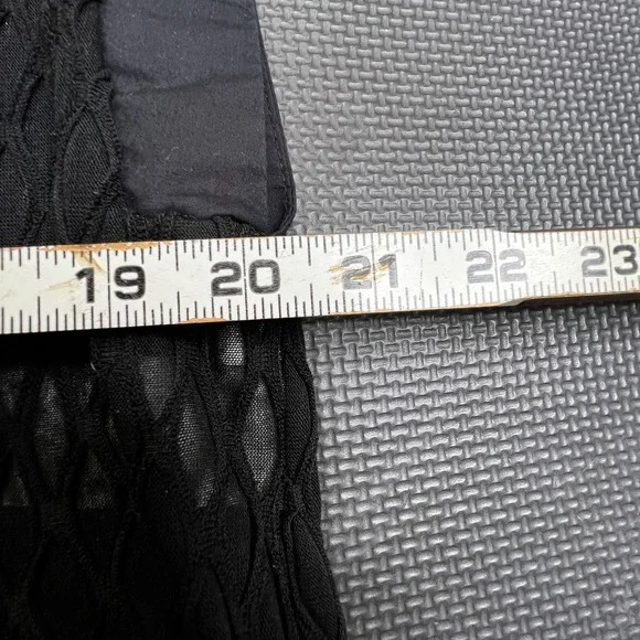 Ozai N‎ Ku Textured Sleeveless Black Dress Avant Garde Lagenlook Mesh Knit Sm - Picture 4 of 14